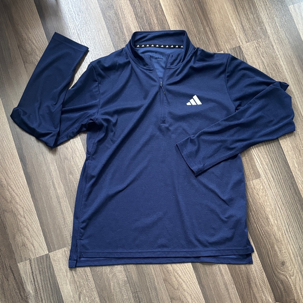 Adidas Dark Blue Half-Zip Top